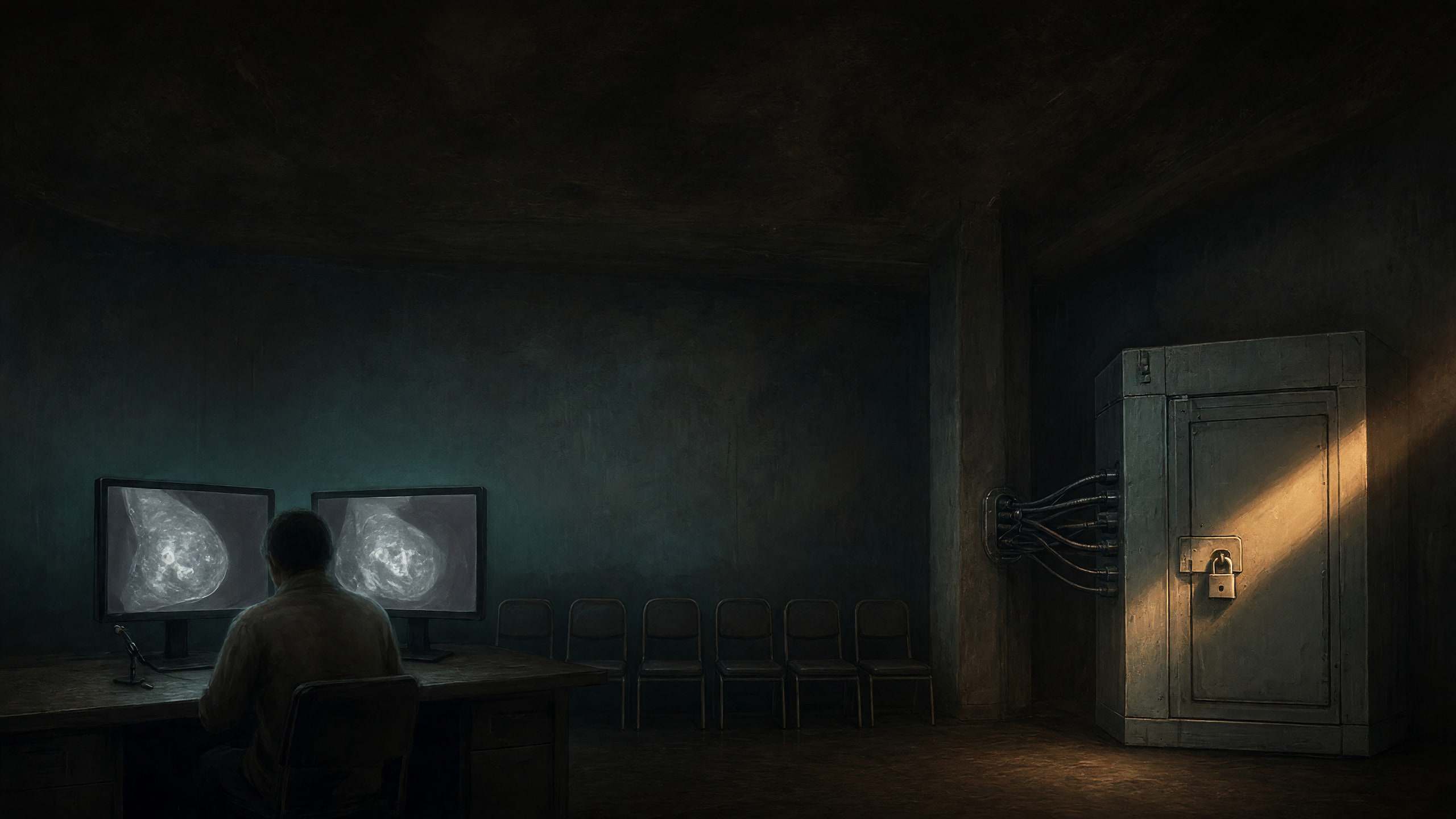 Ilustracja do tekstu „AI w mammografii: wynik i awantura o dowód”