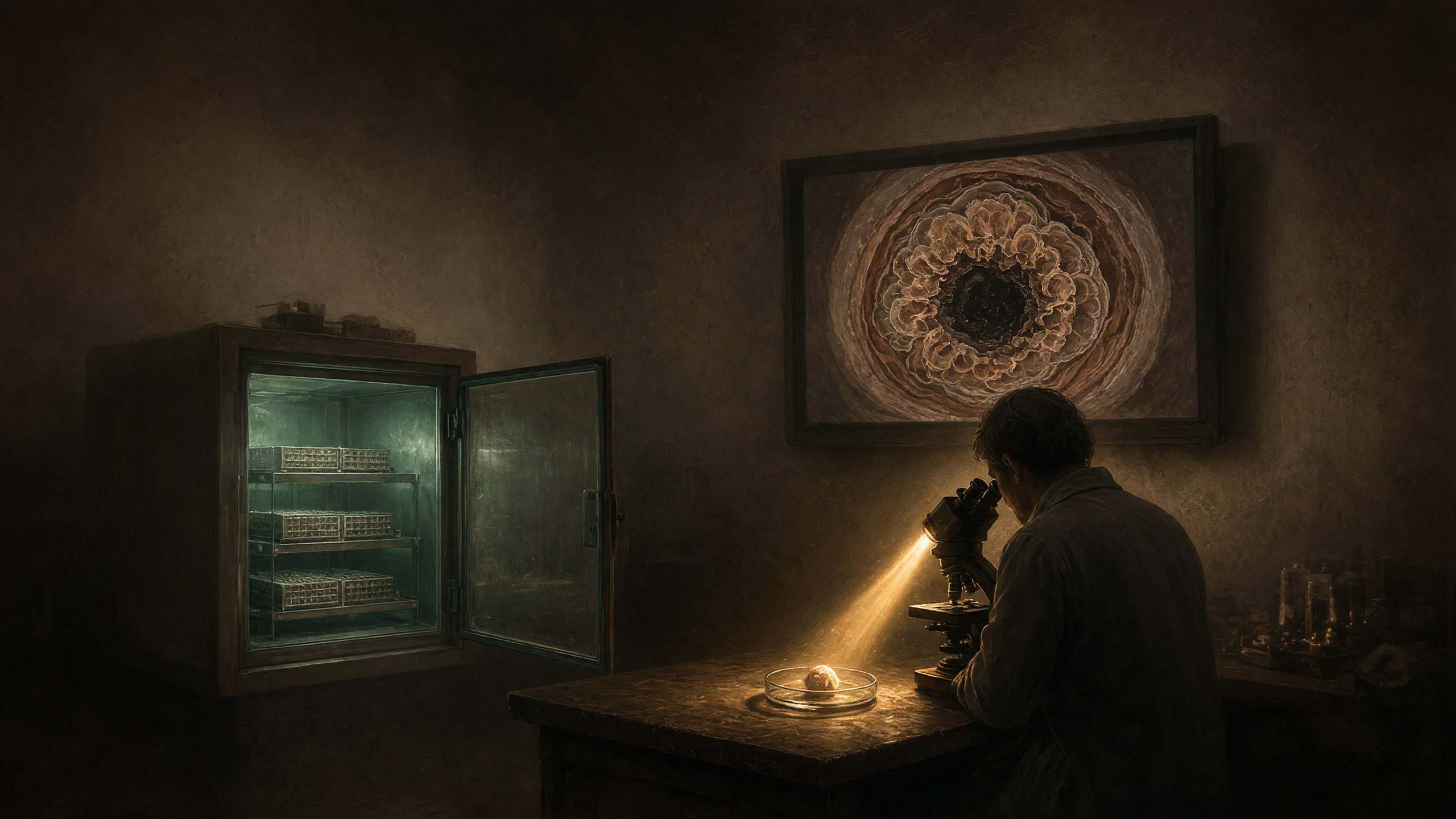 Ilustracja do tekstu „Organoidy mózgowe: tkanka, która rośnie w naczyniu”